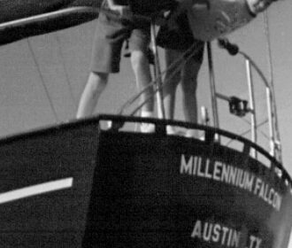Millennium Falcon before repairs.