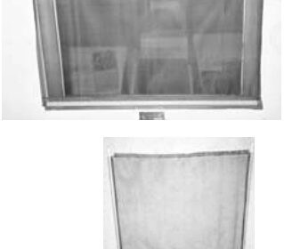 Pictures of a mesh hatch screen