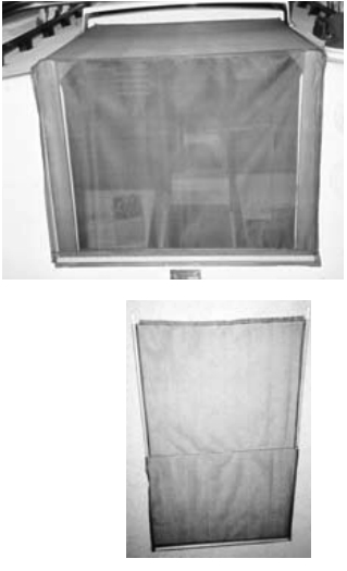 Pictures of a mesh hatch screen