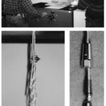 ABS-approved lab, pictured at top, tests breaking strength of Suncor assembly. Suncor assembly, at far left, breaks at 107 percent of the wire’s rated breaking strength. To assemble, simply slide the parts on the wire, leaving 5mm extended beyond the pressure ring. Screw the fitting together and tighten. Then tighten the lock nut. Finished assembly shown at left.