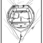 Illustration of a dinghy being towed