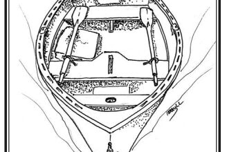 Illustration of a dinghy being towed
