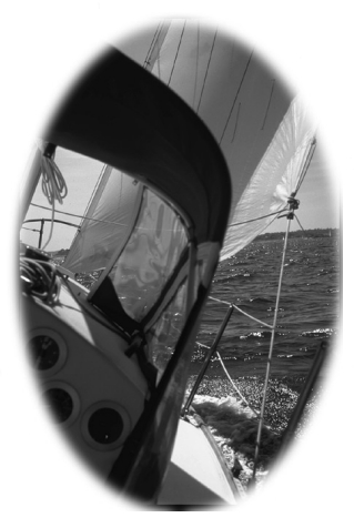 Picture of a boat sailing from the deck