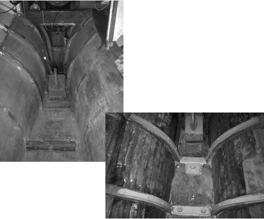 Picture of galvanic corrosion and wood