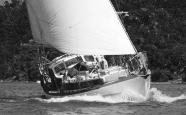Picture of a wooden boat sailing